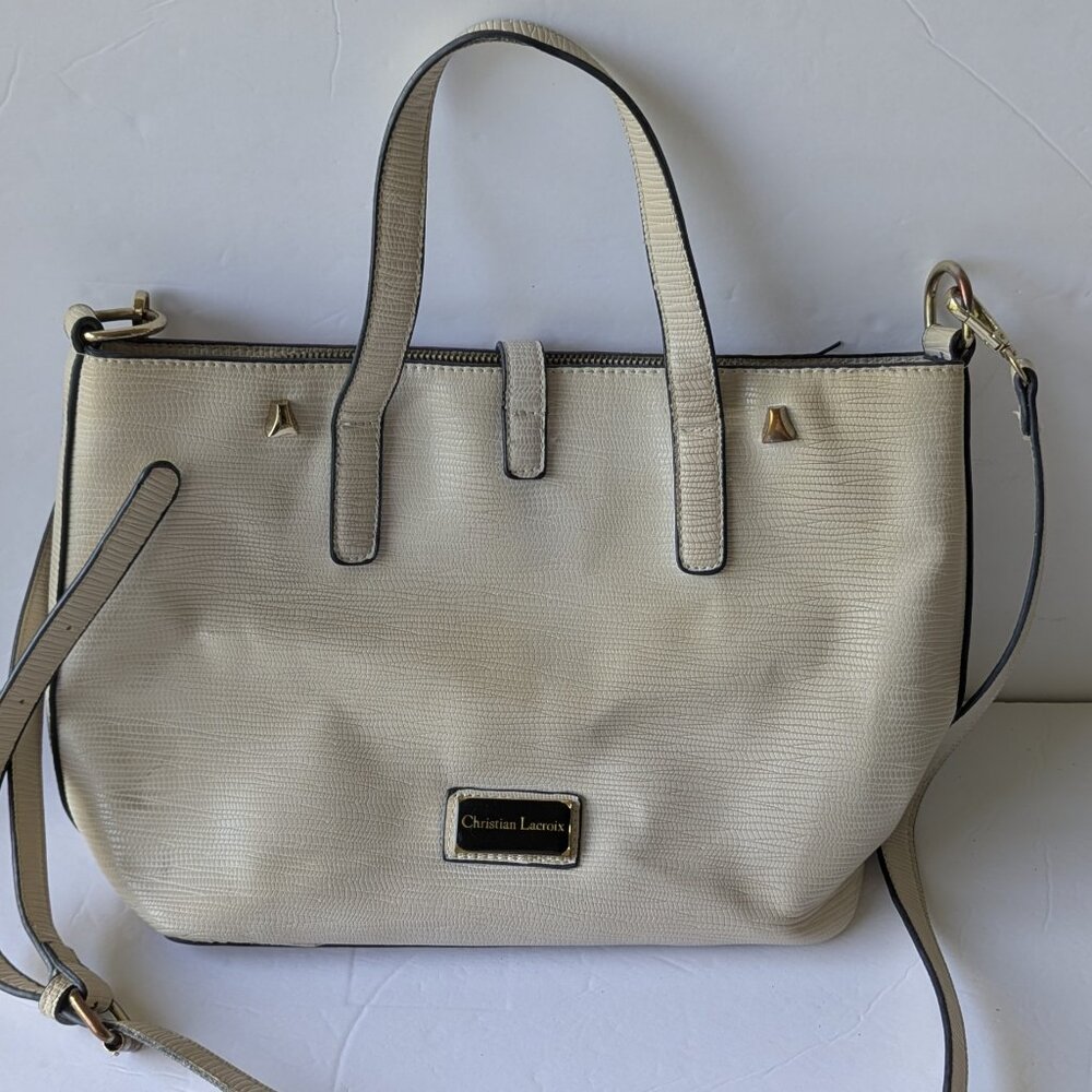 Christian Lacroix Cream Purse RN#137646